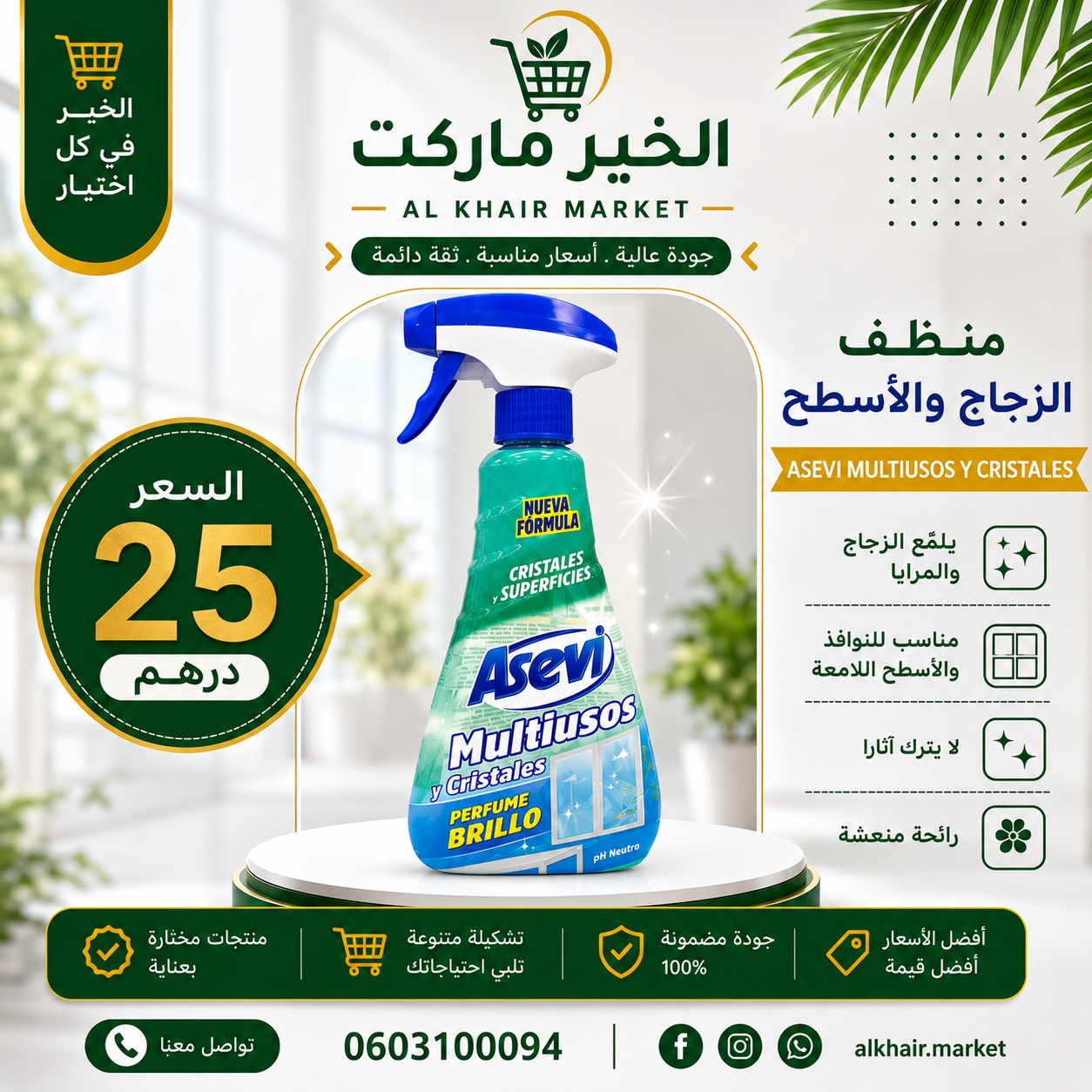 Asevi منظف الزجاج والأسطح، صورة 1